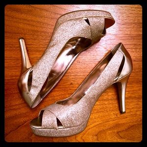 Alfani Gold Glittery Heels